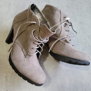 Rialto Women's Suede Leather Ankle Bootie Boots, Size 10M, Gray NWT